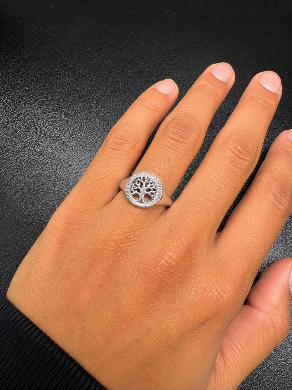 S925 Sterling Silver Tree of Life Ring - Size 10